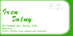iren dolny business card